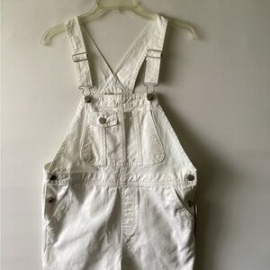 Tinseltown White Denim bib shortalls